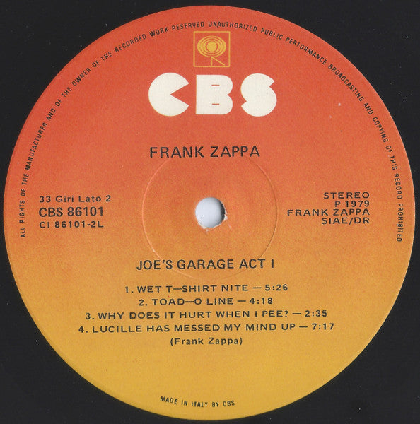 Frank Zappa - Joe's Garage Act I