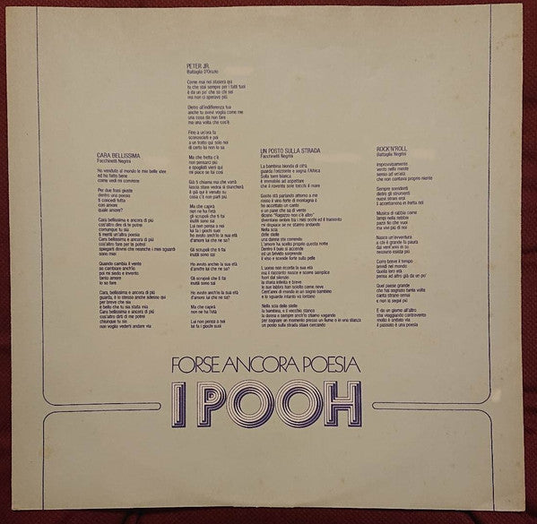 Pooh - Forse Ancora Poesia