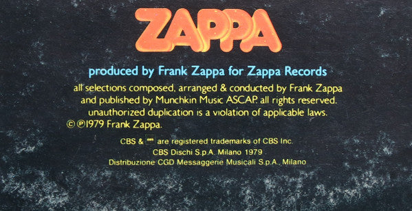 Frank Zappa - Joe's Garage Act I