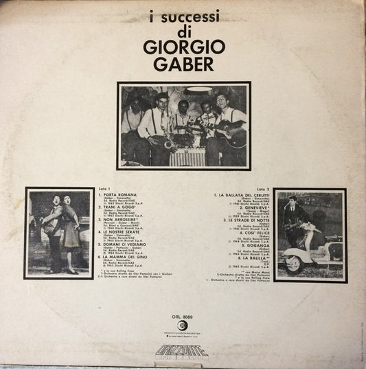 Giorgio Gaber - I Successi Di Giorgio Gaber