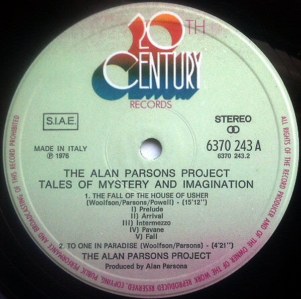 The Alan Parsons Project - Tales Of Mystery And Imagination - Edgar Allan Poe