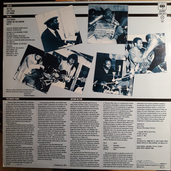 Arthur Blythe - Light Blue: Arthur Blythe Plays Thelonious Monk