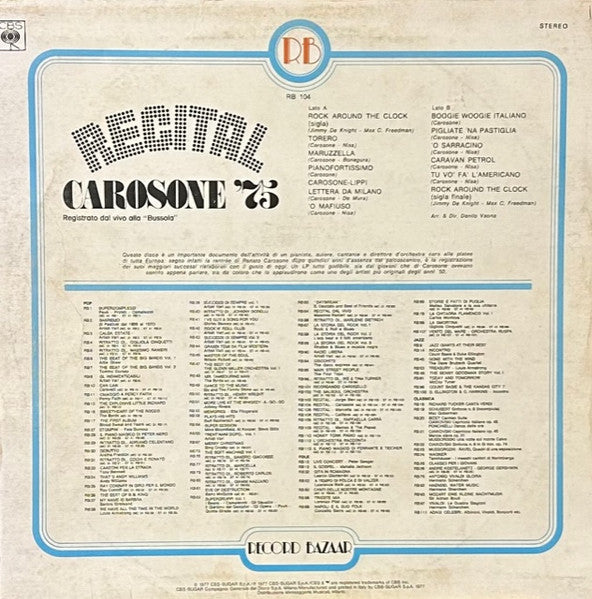 Renato Carosone - Recital Carosone '75