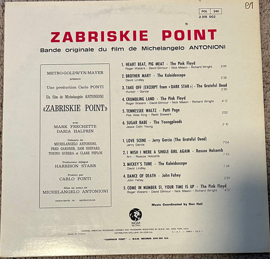 Various - Zabriskie Point (Original Motion Picture Soundtrack)