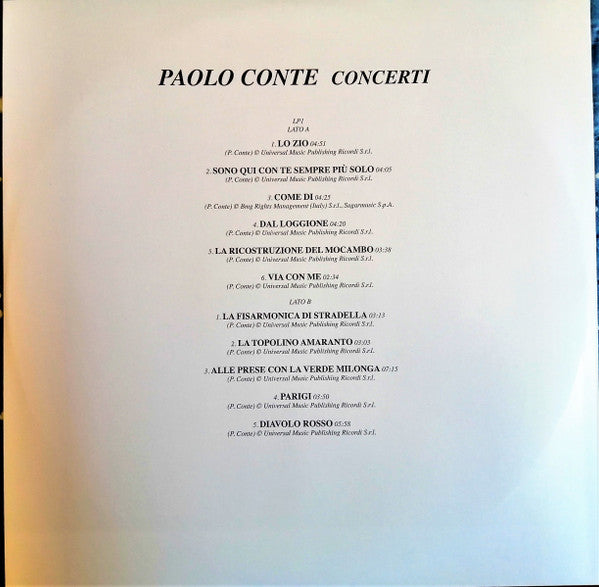 Paolo Conte - Concerti (nuovo)