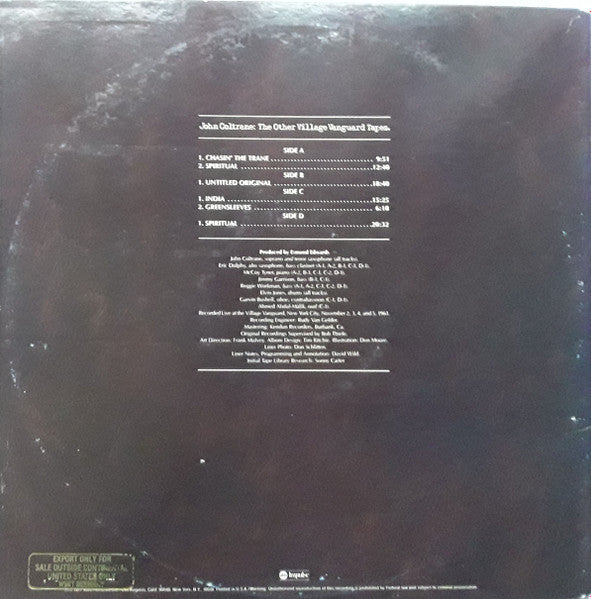 John Coltrane - The Other Village Vanguard Tapes