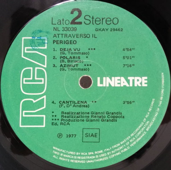 Perigeo - Attraverso Il Perigeo