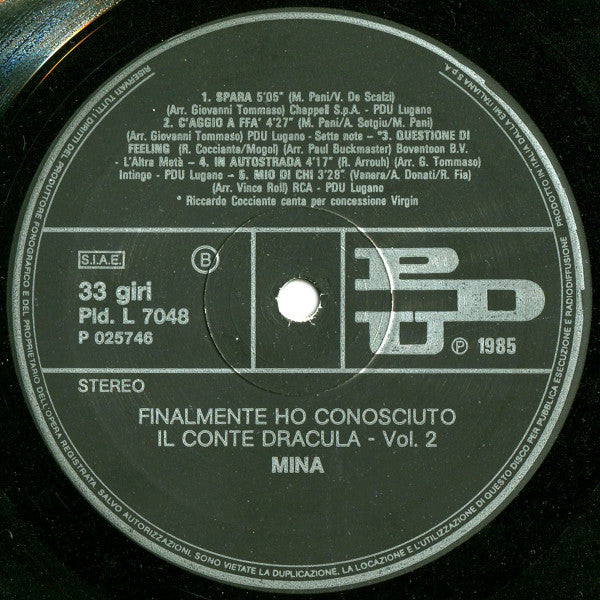 Mina - Finalmente Ho Conosciuto Il Conte Dracula...