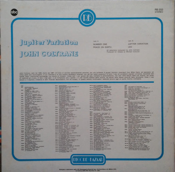 John Coltrane - Jupiter Variation