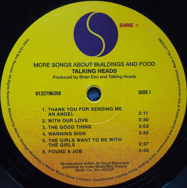 Talking Heads - More Songs About Buildings And Food