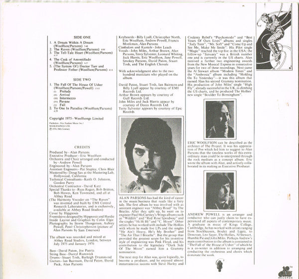 The Alan Parsons Project - Tales Of Mystery And Imagination - Edgar Allan Poe