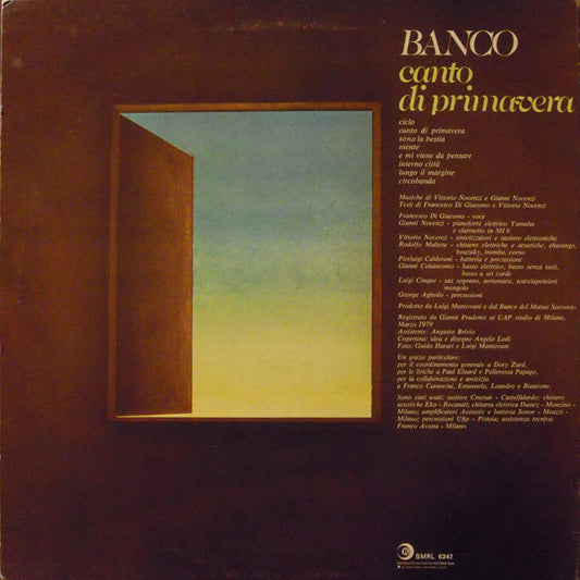 Banco Del Mutuo Soccorso - Canto Di Primavera