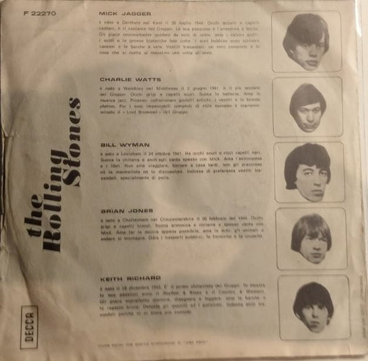 The Rolling Stones - Con Le Mie Lacrime = As Tears Go By / Heart Of Stone (7")