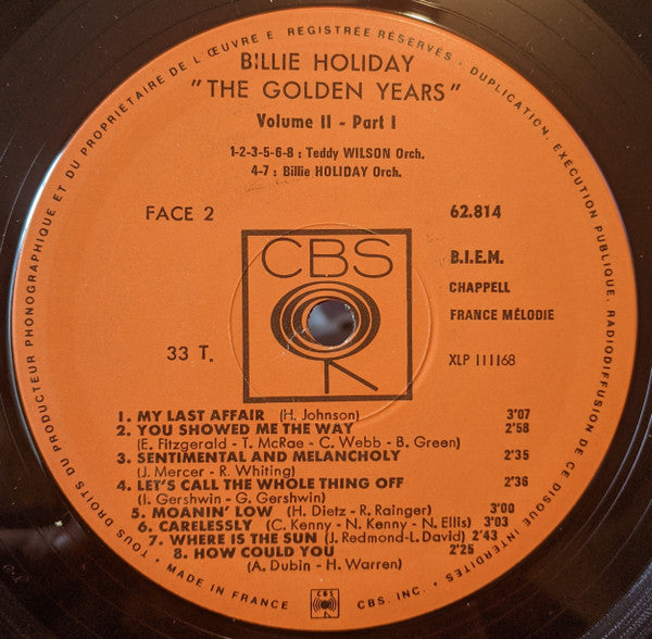 Billie Holiday - The Golden Years Volume II - Part I