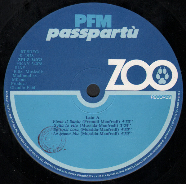 Premiata Forneria Marconi - Passpartù
