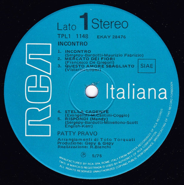 Patty Pravo - Incontro