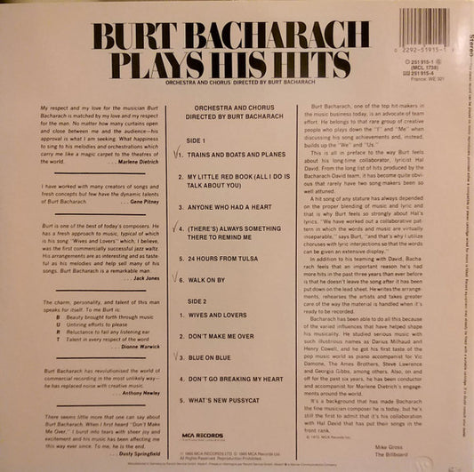 Burt Bacharach - Plays His Hits