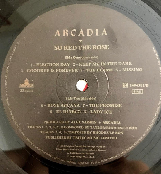 Arcadia - So Red The Rose