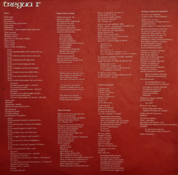 Renato Zero - Tregua I°