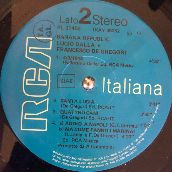 Lucio Dalla - Banana Republic