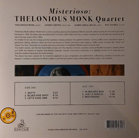 The Thelonious Monk Quartet - Misterioso