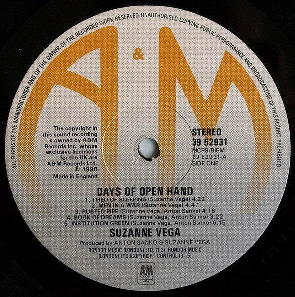 Suzanne Vega - Days Of Open Hand