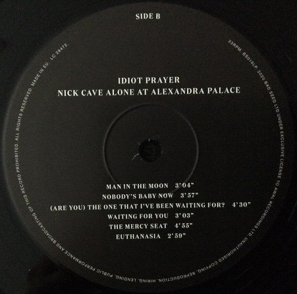 Nick Cave - Idiot Prayer (Nick Cave Alone At Alexandra Palace) (nuovo)
