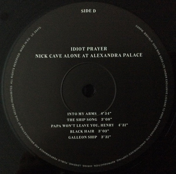 Nick Cave - Idiot Prayer (Nick Cave Alone At Alexandra Palace) (nuovo)