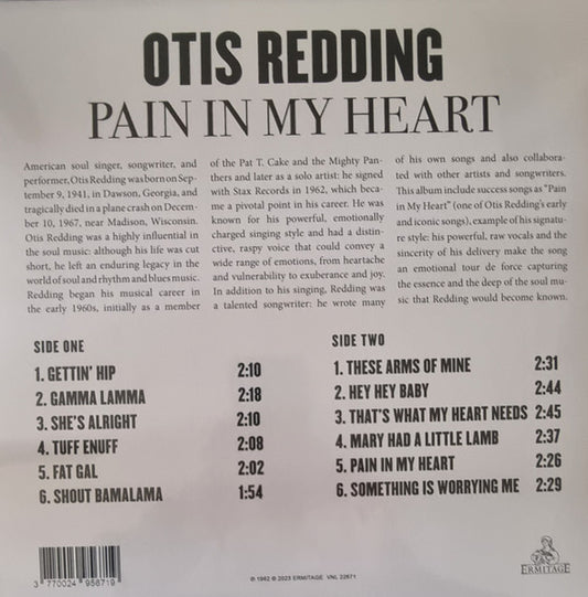 Otis Redding - Pain In My Heart
