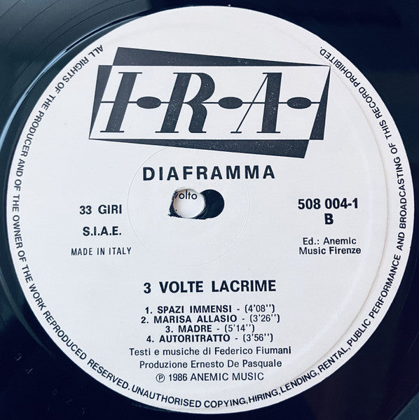 Diaframma - 3 Volte Lacrime