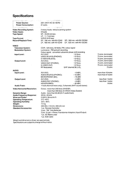 Lettore/registratore VHS Panasonic AG-4700EY (con telecomando)