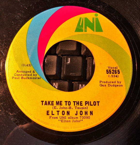 Elton John – Take Me To The Pilot - (7")