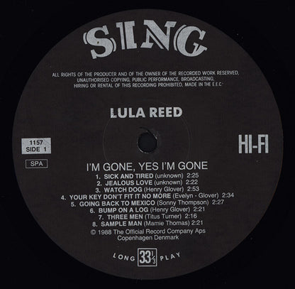 Lula Reed - I'm Gone, Yes I'm Gone