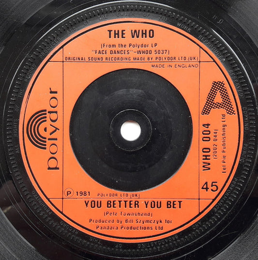 The Who - You Better You Bet