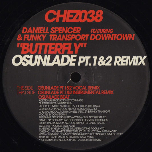 Daniell Spencer - Butterfly (Osunlade Remixes)