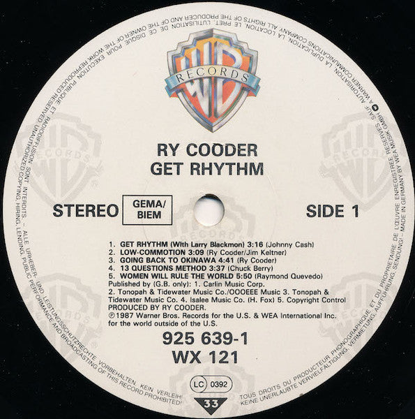 Ry Cooder - Get Rhythm