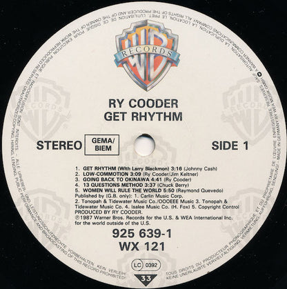 Ry Cooder - Get Rhythm