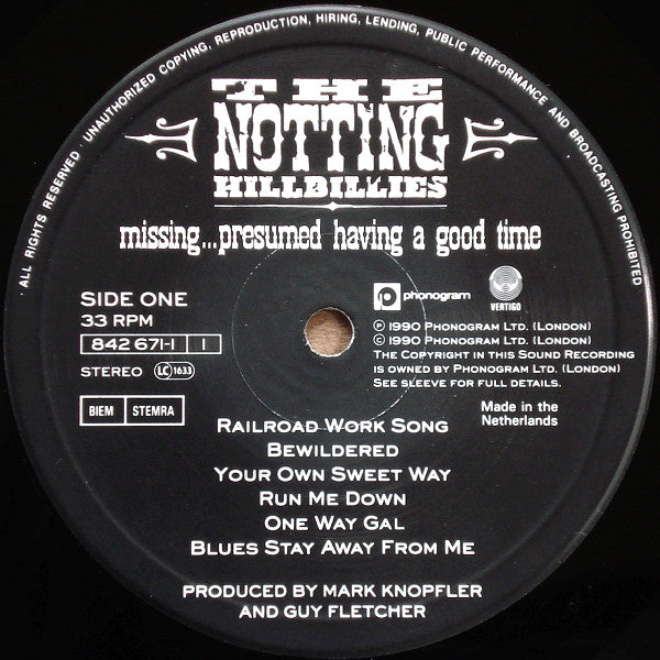 The Notting Hillbillies - Missing...Presumed Having A Good Time