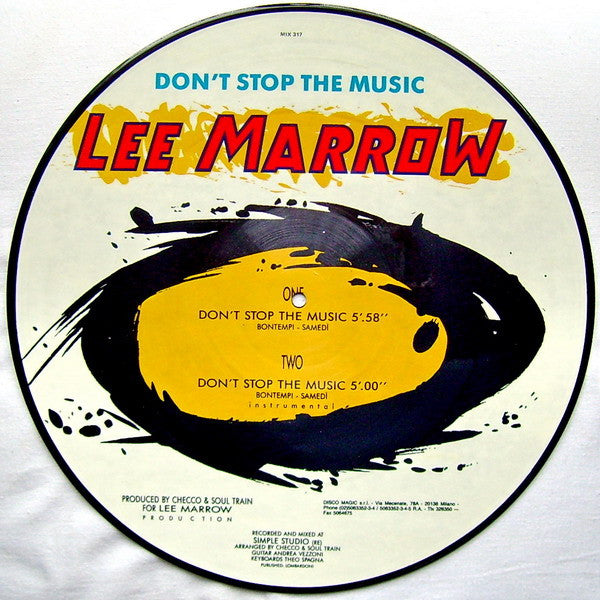 Lee Marrow - Don't Stop The Music (picture disc)