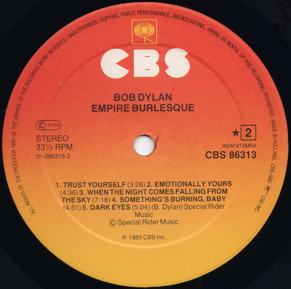 Bob Dylan - Empire Burlesque