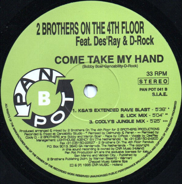 2 Brothers On The 4th Floor Feat. Des'Ray And D-Rock – Come Take My Hand