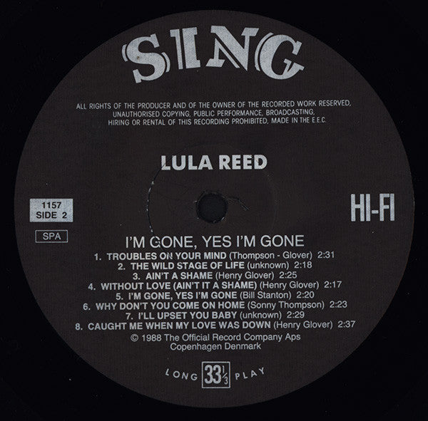 Lula Reed - I'm Gone, Yes I'm Gone