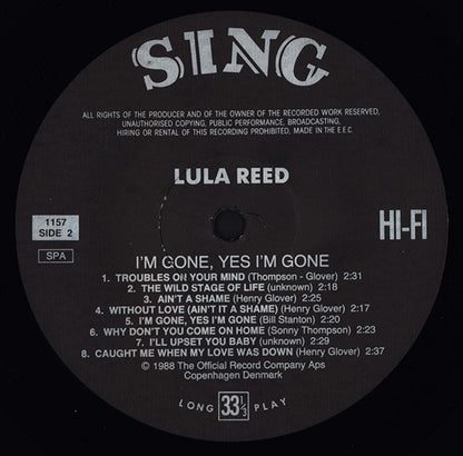 Lula Reed - I'm Gone, Yes I'm Gone