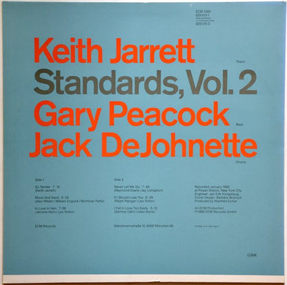 Keith Jarrett, Gary Peacock, Jack DeJohnette ‎– Standards, Vol. 2
