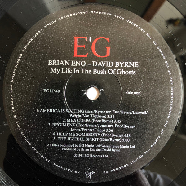 Brian Eno - David Byrne ‎– My Life In The Bush Of Ghosts