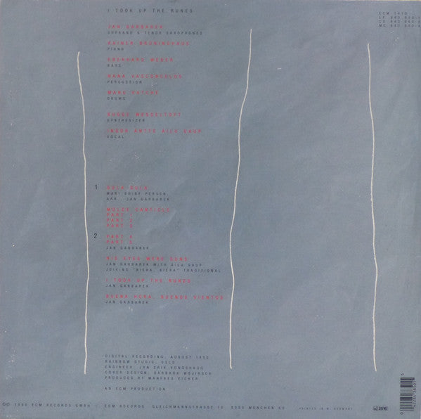 Jan Garbarek - I Took Up The Runes