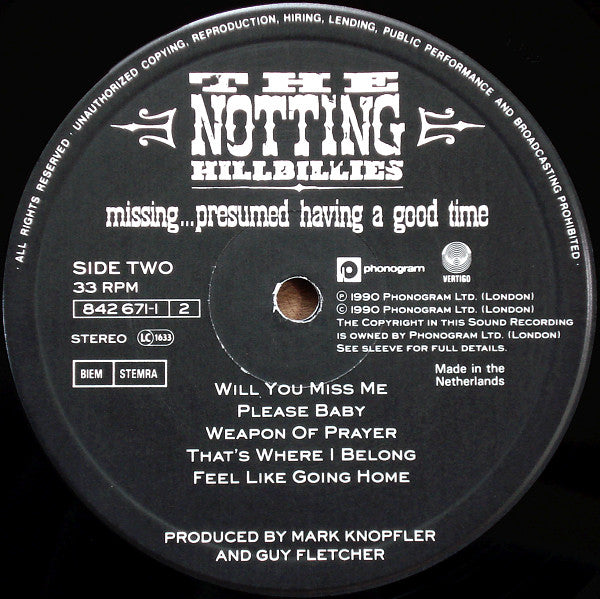 The Notting Hillbillies - Missing...Presumed Having A Good Time