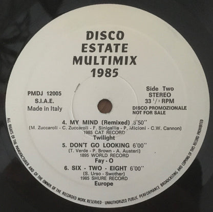 Various - Disco Estate Multimix 1985