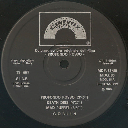 Goblin - Profondo Rosso (Colonna Sonora Originale Del Film)