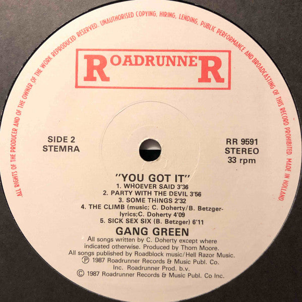 Gang Green - You Got It